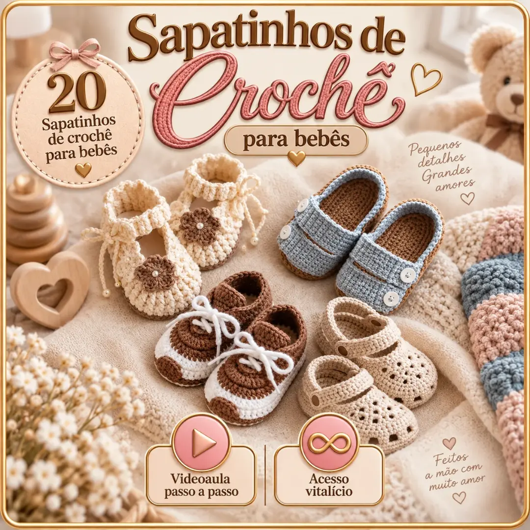 Capa do Sapatinhos de Crochê