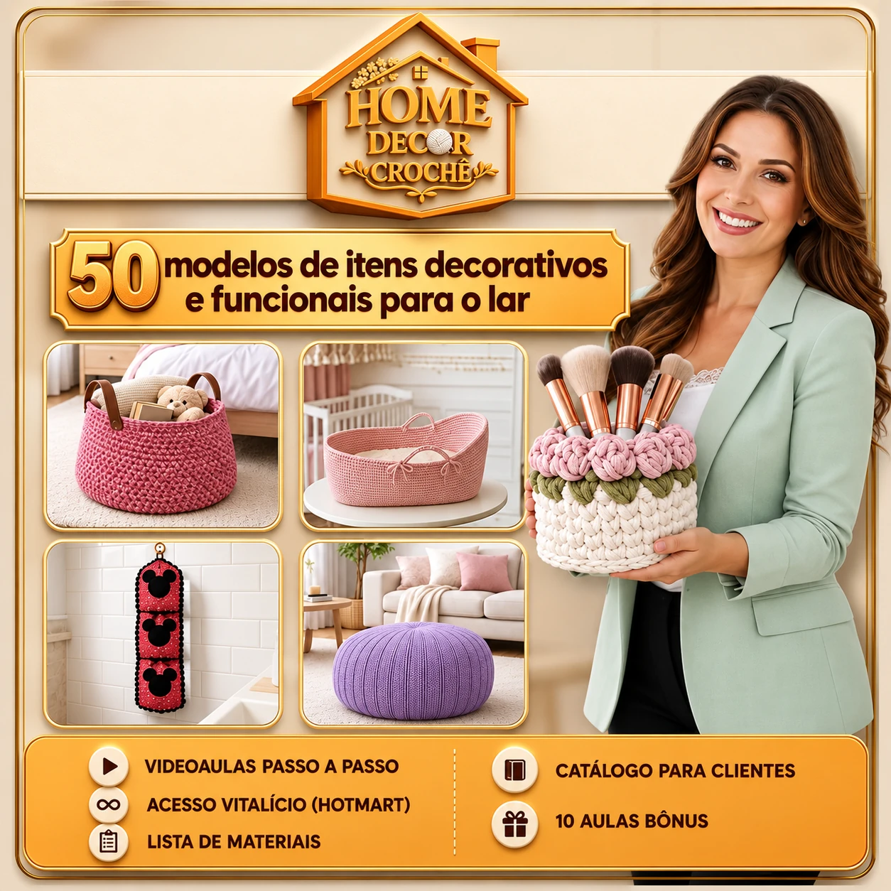 Capa do Curso Home Decor - Crochê